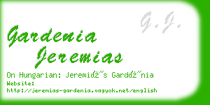gardenia jeremias business card